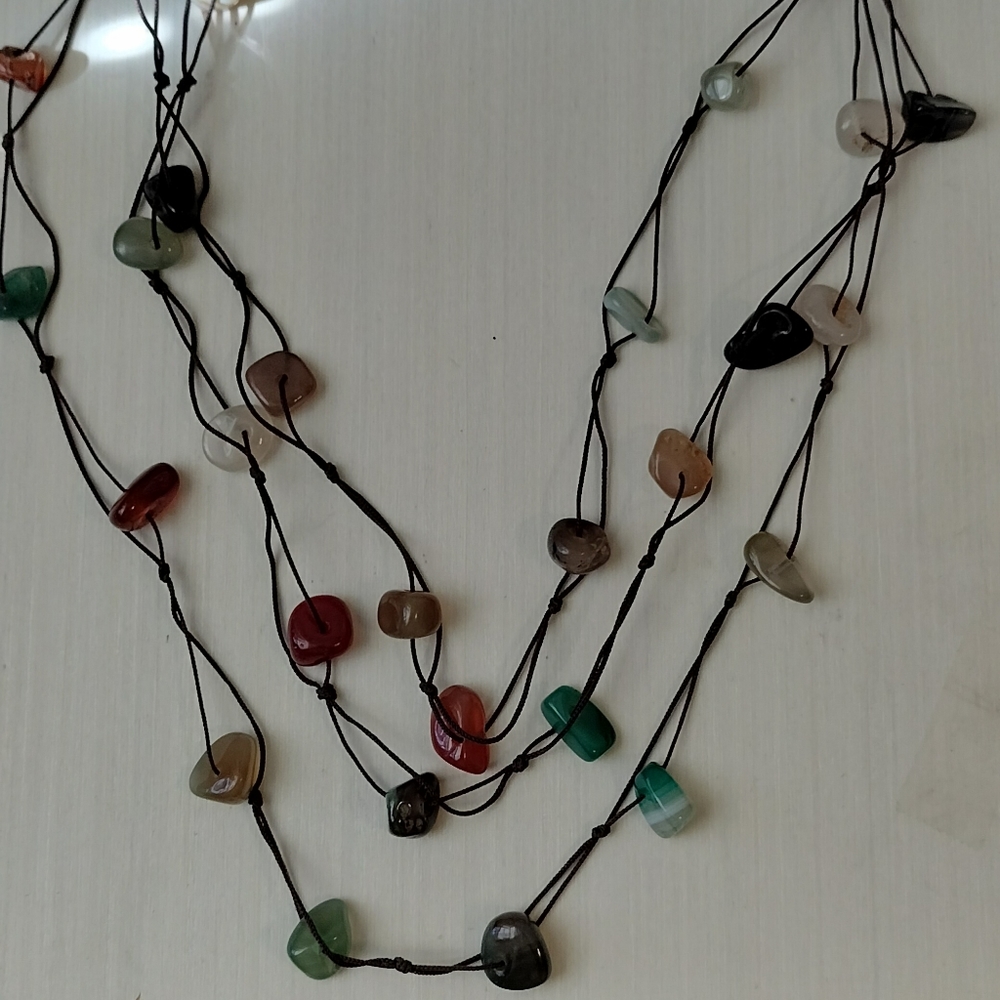 3 layered Stone necklace